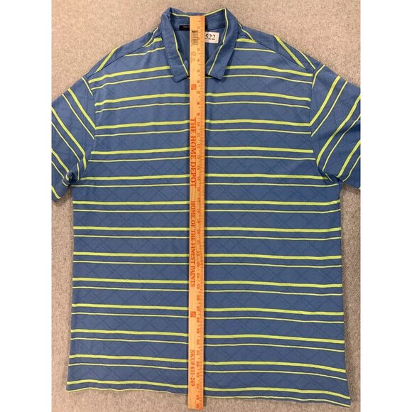 Tiger Woods Nike Fit Dry Striped Short Sleeve Polo Shirt‎ (Men's XXL) Blue - Picture 8 of 11